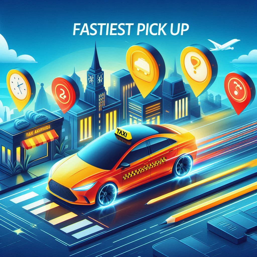 Fastest pick up for taxi booking service
